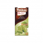Valge &scaron;okolaad matcha teega ei ole lisatud suhkrut Torras, 75 g