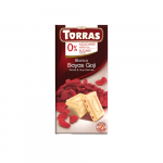 Valge &scaron;okolaad goji marjadega ei ole lisatud suhkrut Torras, 75 g