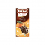 Tumeda &scaron;okolaad apelsiniga ei ole lisatud suhkrut Torras, 75 g