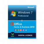 Windows 7 Professional + Microsoft Office 2013 Home and Business Bundle - Digital Licences