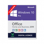 Windows 10 Pro + Microsoft Office 2019 Home and Business Bundle - Transferable Digital Licences
