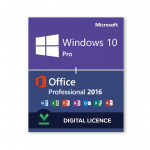 Windows 10 Pro + Microsoft Office 2016 Professional Bundle - Digital Licences