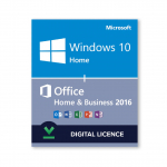 Windows 10 Home + Microsoft Office 2016 Home and Business Bundle - Digital Licences