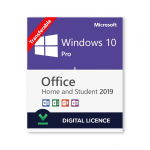 Windows 10 Pro + Microsoft Office 2019 Home and Student Bundle - Transferable Digital Licences