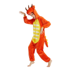 Onesie Kigurumi Oranž Dinosaurus