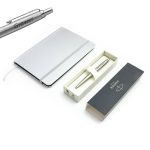 Parker Monochrome XL h&otilde;bedane pastapliiats kinkekomplekt 2122756 koos graveeringuga m&auml;rkmikuga