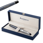 Waterman Expert Deluxe Metallic Graphite CT biros - 2187690 koos graveeringuga