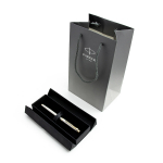 Parker IM Brushed Metal GT Tindipliiatside komplekt halli karbis koos paela ja kinkekotiga