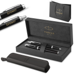 Parker sulepea ja pastapliiatsi komplekt IM Black CT graveeringuga / Etui ja kott Kingituseks komplekt