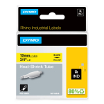 DYMO Rhino Thermal toru 19 mm x 1,5 m / must kollasel (18058)