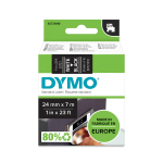 DYMO D1 lint 24 mm x 7 m / valge mustal (53721 / S0721010)