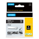 DYMO Rhino vin&uuml;&uuml;lteip 24 mm x 5,5 m / valge mustal (1805432)