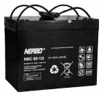 NERBO NBC 80-12i 12V 80Ah AGM hooldusvaba aku ts&uuml;kliliseks t&ouml;&ouml;ks