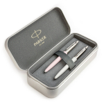 Parker Jotter Originals Pearl ja Pink Pastapliiatsi kinkekomplekt metall&uuml;mbrises
