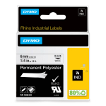 DYMO Rhino pol&uuml;esterteip 6 mm x 5,5 m / must valgel (1805442)