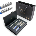 Parker Jotter Originals sinine t&auml;itesulepliiatsikomplekt elegantses kinkekarbis koos graveeringuga