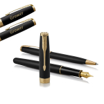 Parker t&auml;itesulepliiatsi ja pastapliiatsi komplekt Sonnet Black GT koos graveeringuga