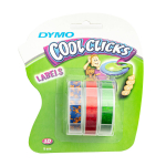 DYMO 3D lindid mehaanilistele Etiketiprinteritele 9 mm x 3 m / v&auml;rviline 3 tk. (S0741980)