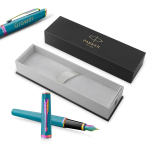 Parker Meridian t&uuml;rkiissinine RBT (F) t&auml;itesulepe &ndash; 2247770, graveeringuga