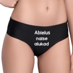 Naiste alusp&uuml;ksid kirjaga ees "Abielus naise alukad"