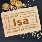 Graveeritud puidust l&otilde;ikelaud "ISA"