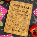 Bambusest l&otilde;ikelaud &bdquo;K&ouml;&ouml;gi reeglid&ldquo;