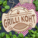 Puidust silt &bdquo;Grilli koht&ldquo;