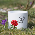 Keraamiline lillepott "K&otilde;ige ilusamad lilled" Sinu valitud nimega