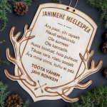 Graveeritud puidust tahvel &bdquo;Jahimehe meelespea&ldquo;