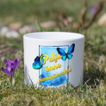 Keraamiline lillepott "Palju &otilde;nne s&uuml;nnip&auml;evaks!"