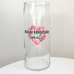 Klaasist vaas "K&otilde;ige kaunimale emale"