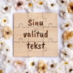 Puidust tassialus - pusle Sinu valitud tekstiga