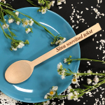 Puulusikas soovitud tekstiga