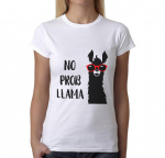 Naiste T-s&auml;rk &bdquo;No prob-llama&ldquo;