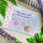 Pusle kirjaga &ldquo;Kas tulete mulle ristivanemateks?", roosa - 120 detaili