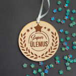 Graveeritud puidust medal &bdquo;Super &Uuml;LEMUS&ldquo;