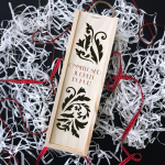 Puidust pudelikarp &bdquo;&Otilde;nnitlused juubeli puhul&ldquo;