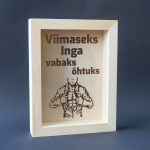 Pildiraam-hoiukarp "Viimaseks vabaks &otilde;htuks" valitud naisenimega