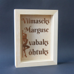 Pildiraam-hoiukarp "Viimaseks vabaks &otilde;htuks" valitud mehenimega