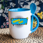 Lusikaga tass "Super issi"