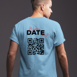 T-s&auml;rk "Wanna date me?" personaalse QR-koodiga