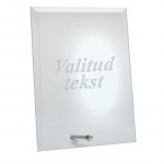 P&uuml;sti seisev klaasist tahvel, graveeritud tekstiga