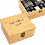 Luksuslik viskiklaaside komplekt INVERNESS bambuskarbis (lisatasu eest graveerimise v&otilde;imalus)