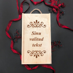 Puidust pudelikarp Sinu valitud tekstiga