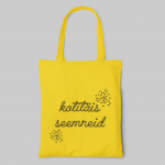 V&auml;rviline riidest kott "Kotit&auml;is seemneid"