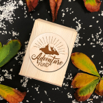 Puidust, graveeringuga hoiukarp "Adventure fund"