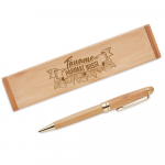 Bambusest kirjutusvahend kinkekarbis "T&auml;name parimat bossi"