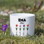 Keraamiline lillepott "Ema lilled" laste nimedega