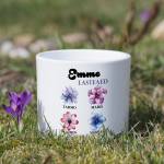 Keraamiline lillepott "Emme lasteaed" laste nimedega