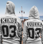 Kapuutsiga pusade komplekt "Royals"(valitud numbritega)